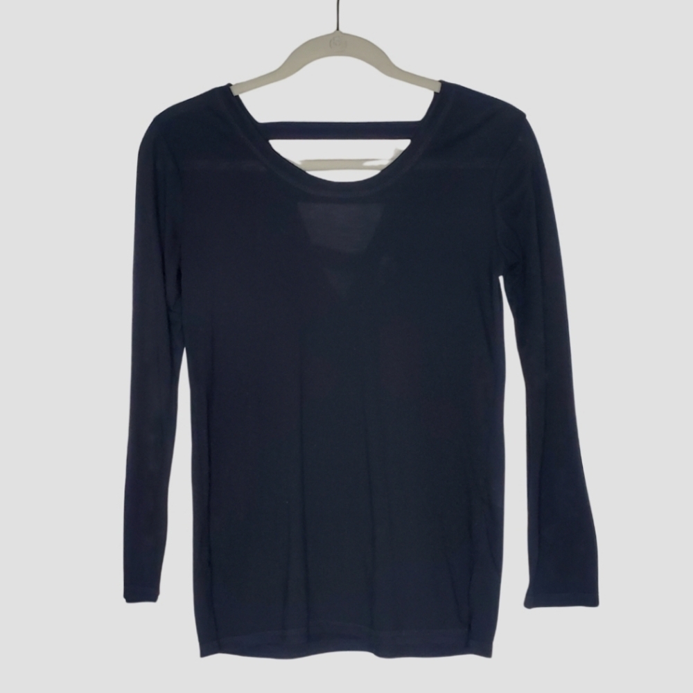Athleta Black Top with Cutout Back